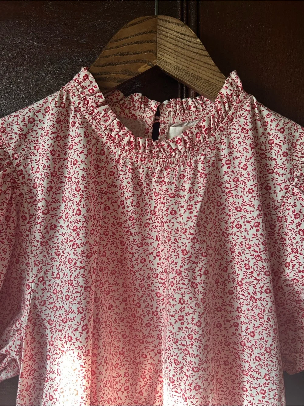 Doen Dia Puff Sleeve Midi Dress in Red Cottage Ivy Floral Size Small Cottagecore - Picture 7 of 15